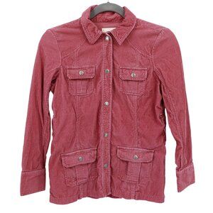 Old Navy Corduroy Jacket Womens L Red Western Retro Cowgirl Preppy Academia Work